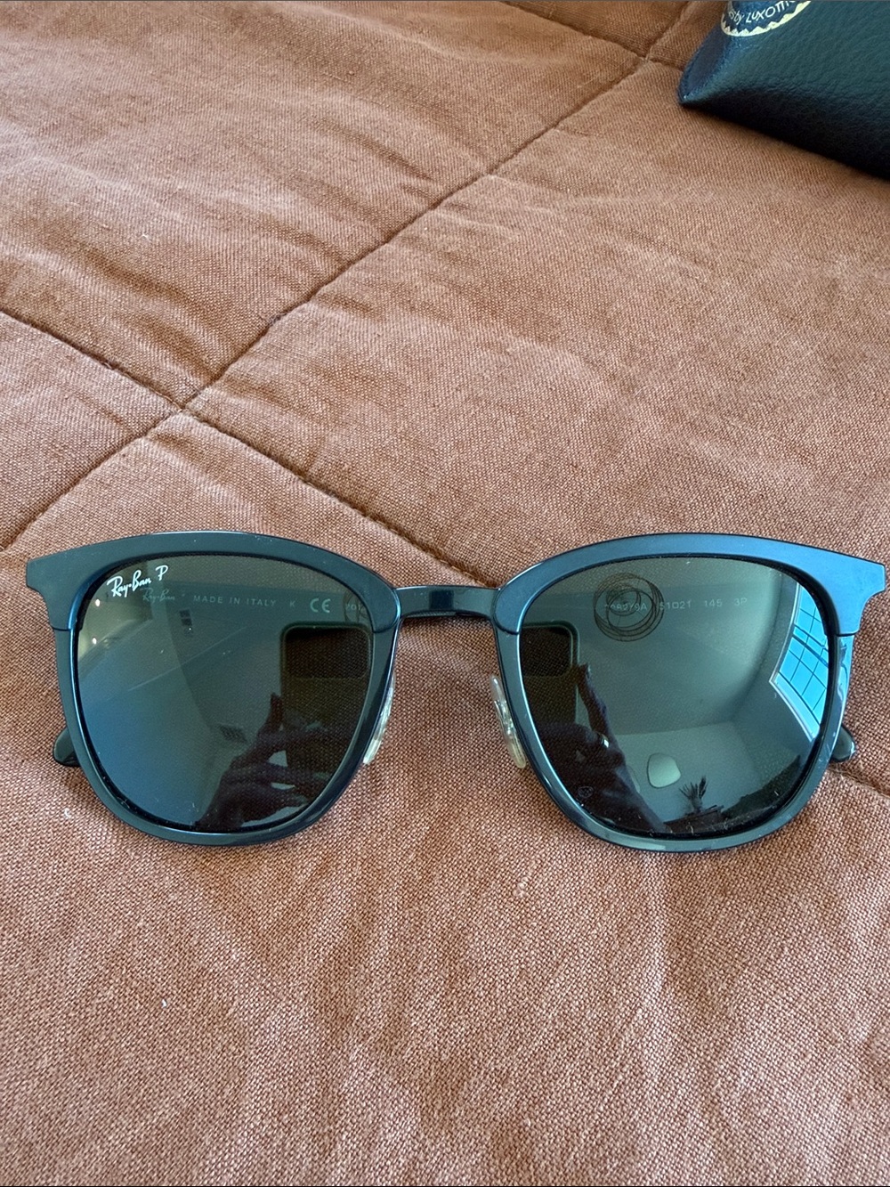 Ray-Ban Black Frame Sunglasses with Dark Lenses - Picture 2 of 3